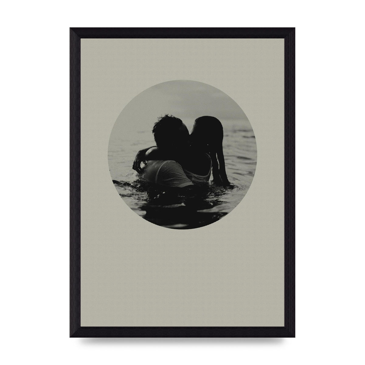 Halftone Kiss Four Art For The Home - A4 framed