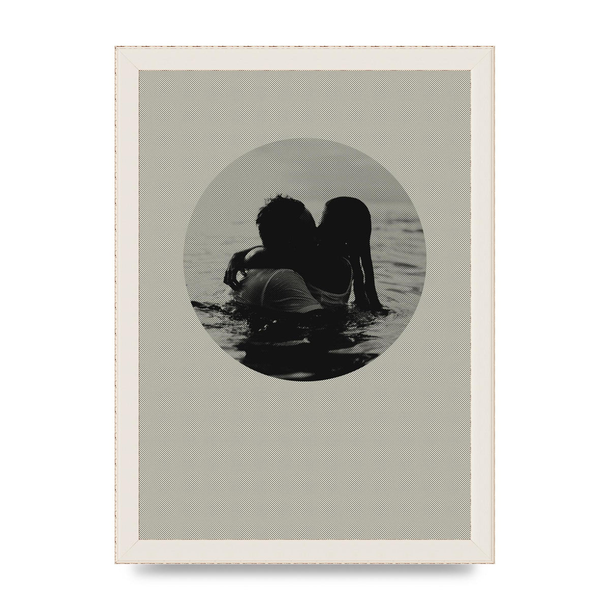 Halftone Kiss Four Art For The Home - A4 framed