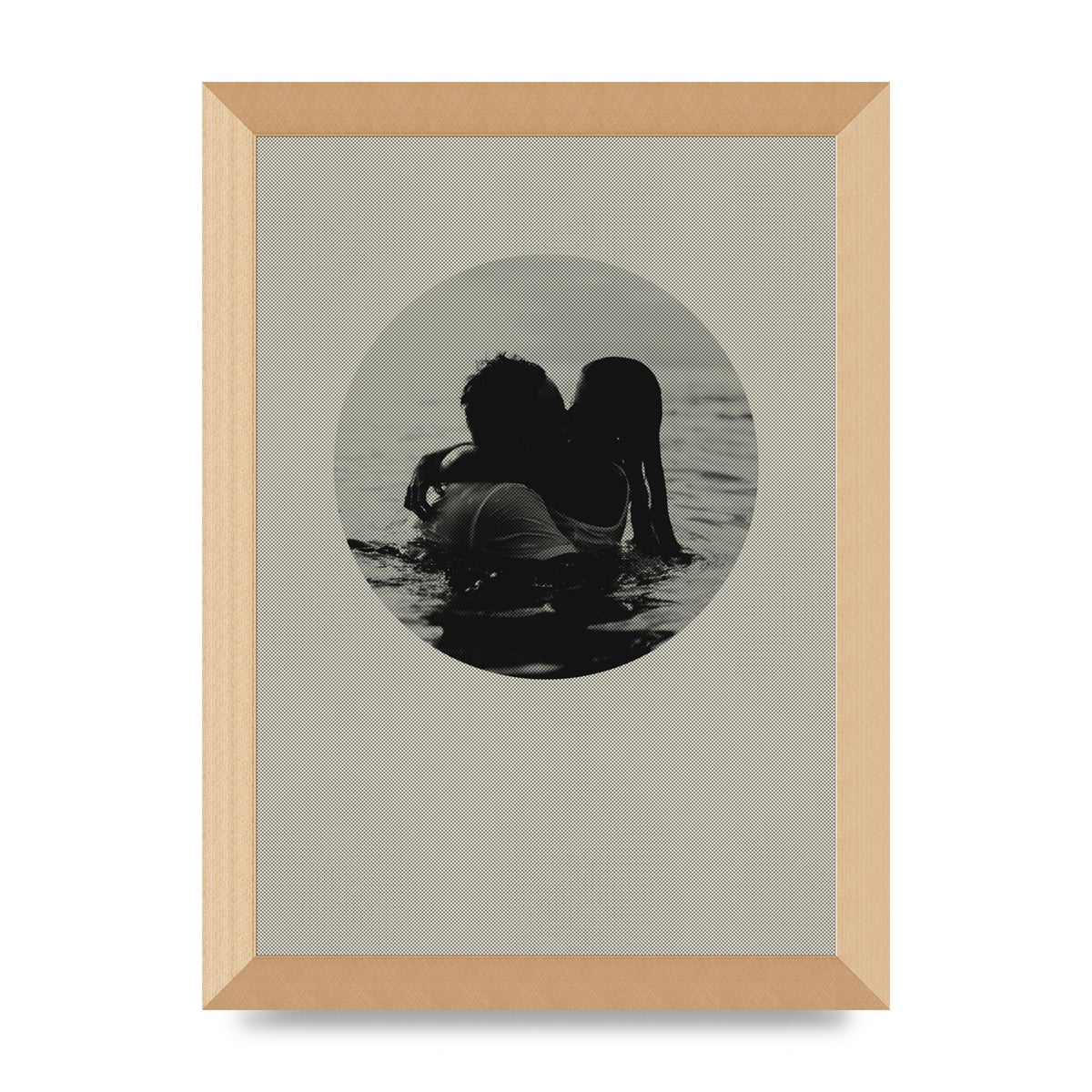 Halftone Kiss Four Art For The Home - A4 framed