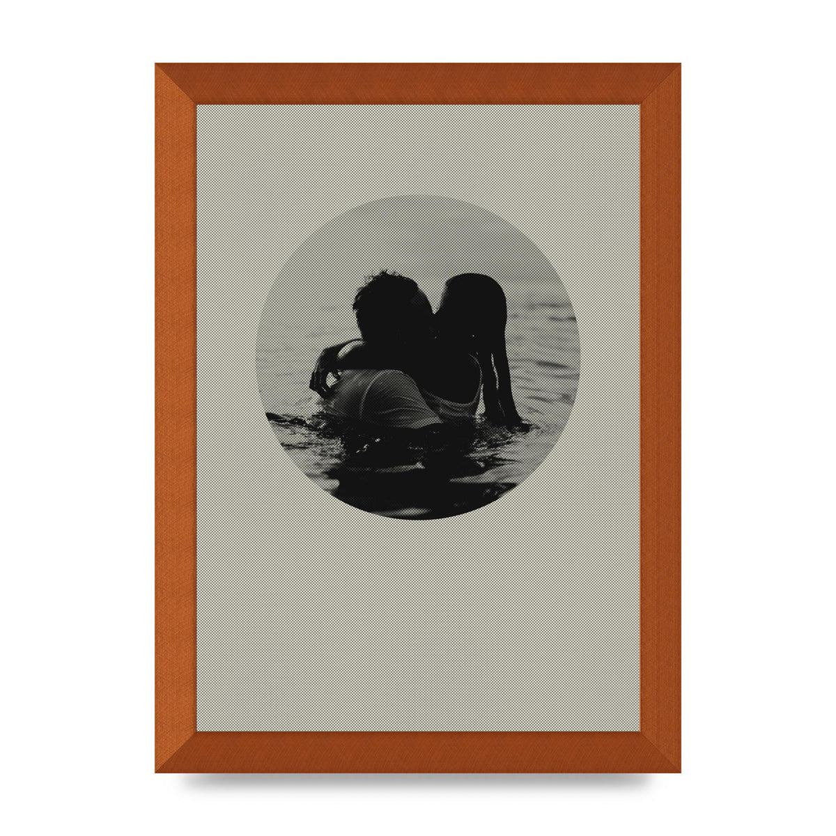 Halftone Kiss Four Art For The Home - A4 framed