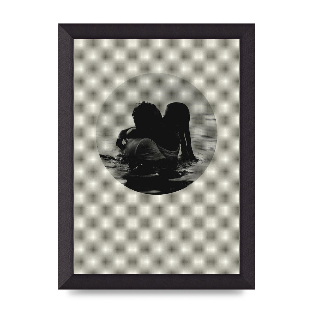 Halftone Kiss Four Art For The Home - A4 framed