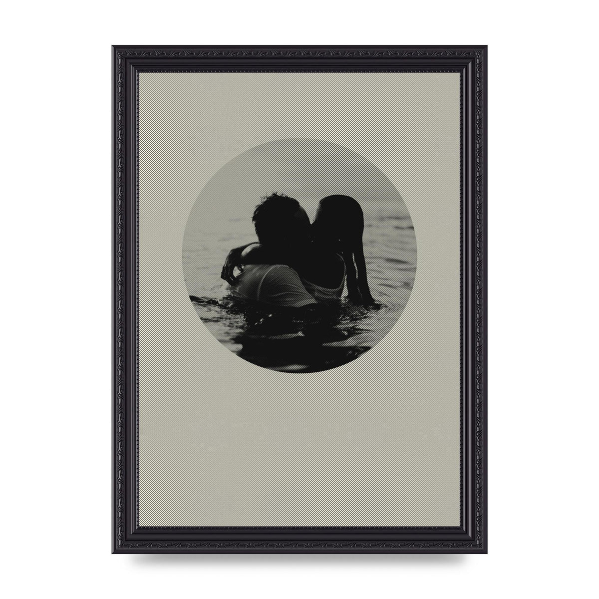 Halftone Kiss Four Art For The Home - A4 framed