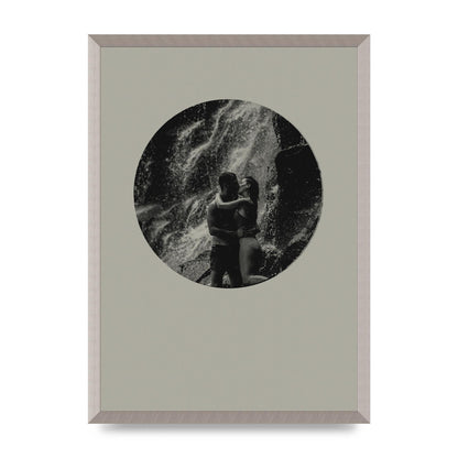 Halftone Kiss Five Printed Poster - A2 framed