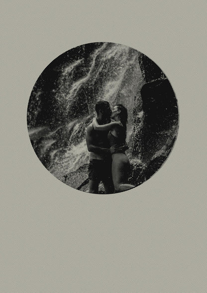 Halftone Kiss Five Printed Poster - detail