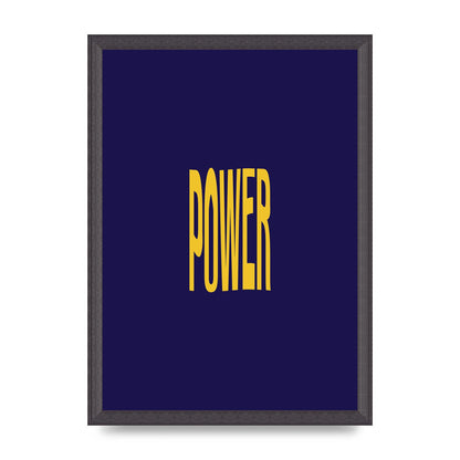 Power Wavy Motivational Wall Art - A3 framed