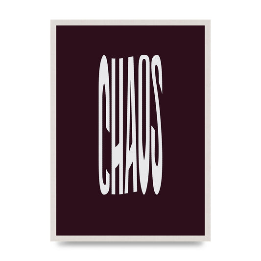 Chaos Wavy Motivational Art For The Home - A2 framed