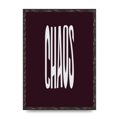 Chaos Wavy Motivational Art For The Home - A2 framed