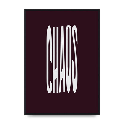 Chaos Wavy Motivational Art For The Home - A2 framed