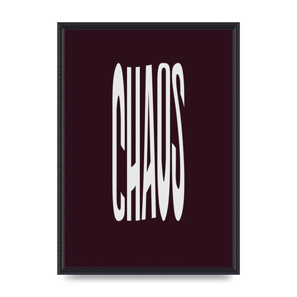 Chaos Wavy Motivational Art For The Home - A2 framed