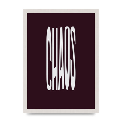 Chaos Wavy Motivational Art For The Home - A3 framed