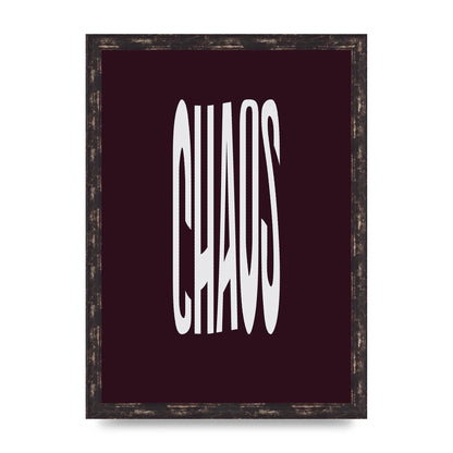 Chaos Wavy Motivational Art For The Home - A3 framed