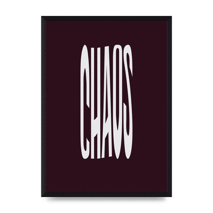 Chaos Wavy Motivational Art For The Home - A3 framed