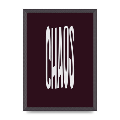 Chaos Wavy Motivational Art For The Home - A3 framed