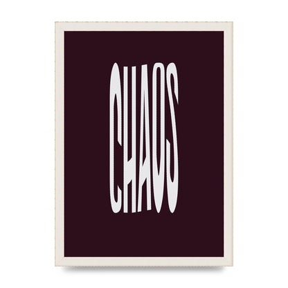 Chaos Wavy Motivational Art For The Home - A3 framed