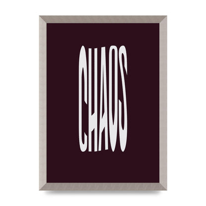 Chaos Wavy Motivational Art For The Home - A3 framed