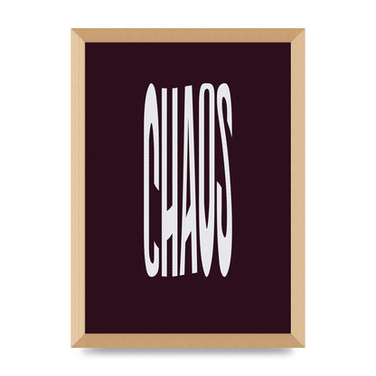 Chaos Wavy Motivational Art For The Home - A3 framed