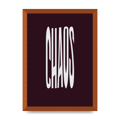Chaos Wavy Motivational Art For The Home - A3 framed