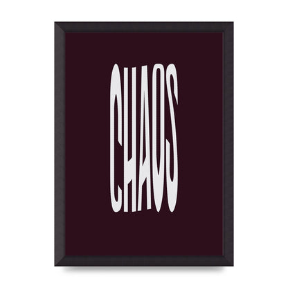 Chaos Wavy Motivational Art For The Home - A3 framed