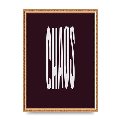 Chaos Wavy Motivational Art For The Home - A3 framed