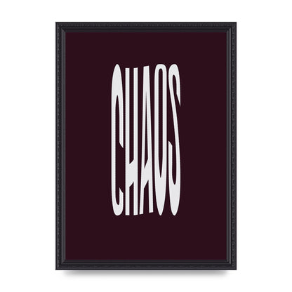 Chaos Wavy Motivational Art For The Home - A3 framed