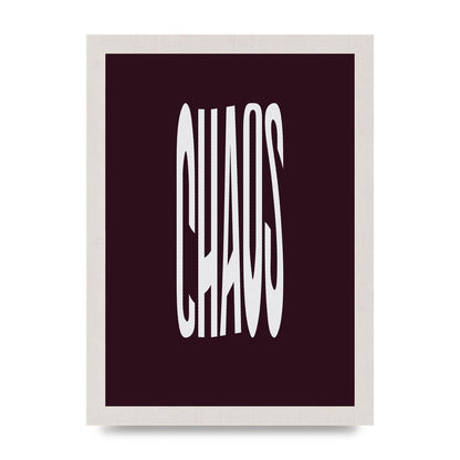 Chaos Wavy Motivational Art For The Home - A4 framed