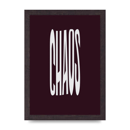 Chaos Wavy Motivational Art For The Home - A4 framed