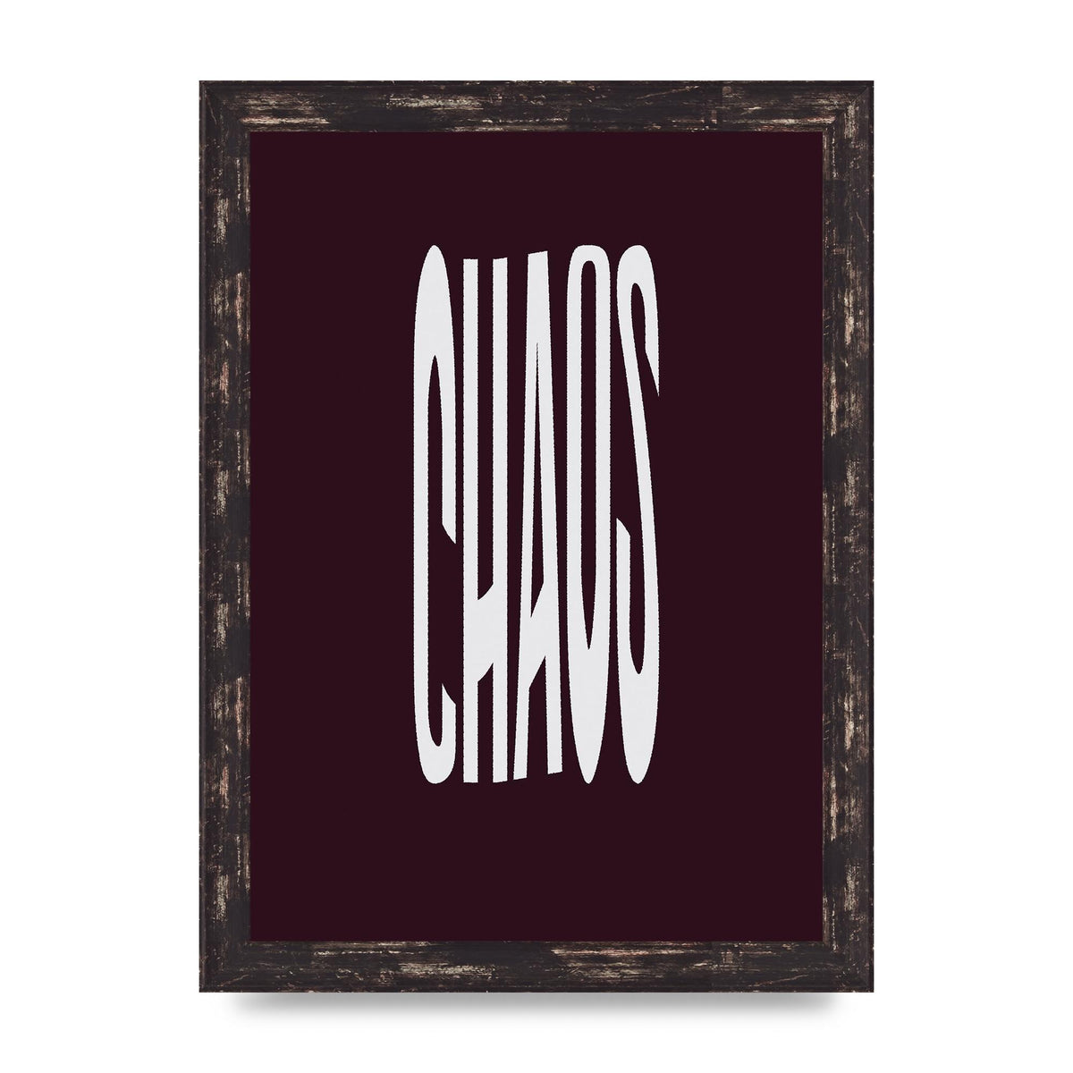 Chaos Wavy Motivational Art For The Home - A4 framed