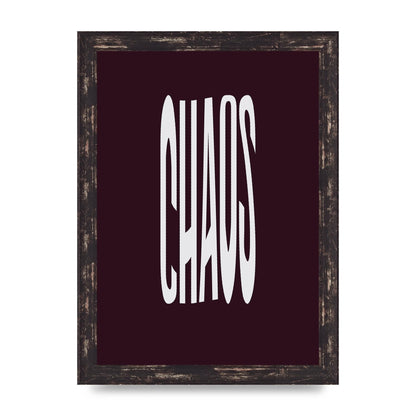 Chaos Wavy Motivational Art For The Home - A4 framed