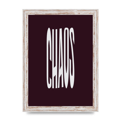 Chaos Wavy Motivational Art For The Home - A4 framed