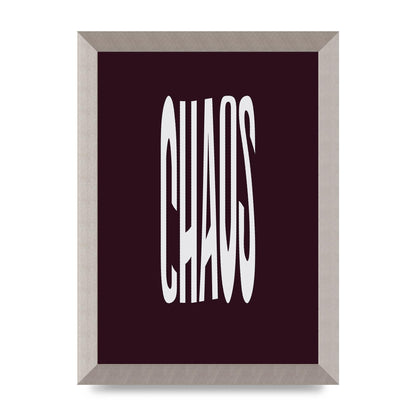 Chaos Wavy Motivational Art For The Home - A4 framed