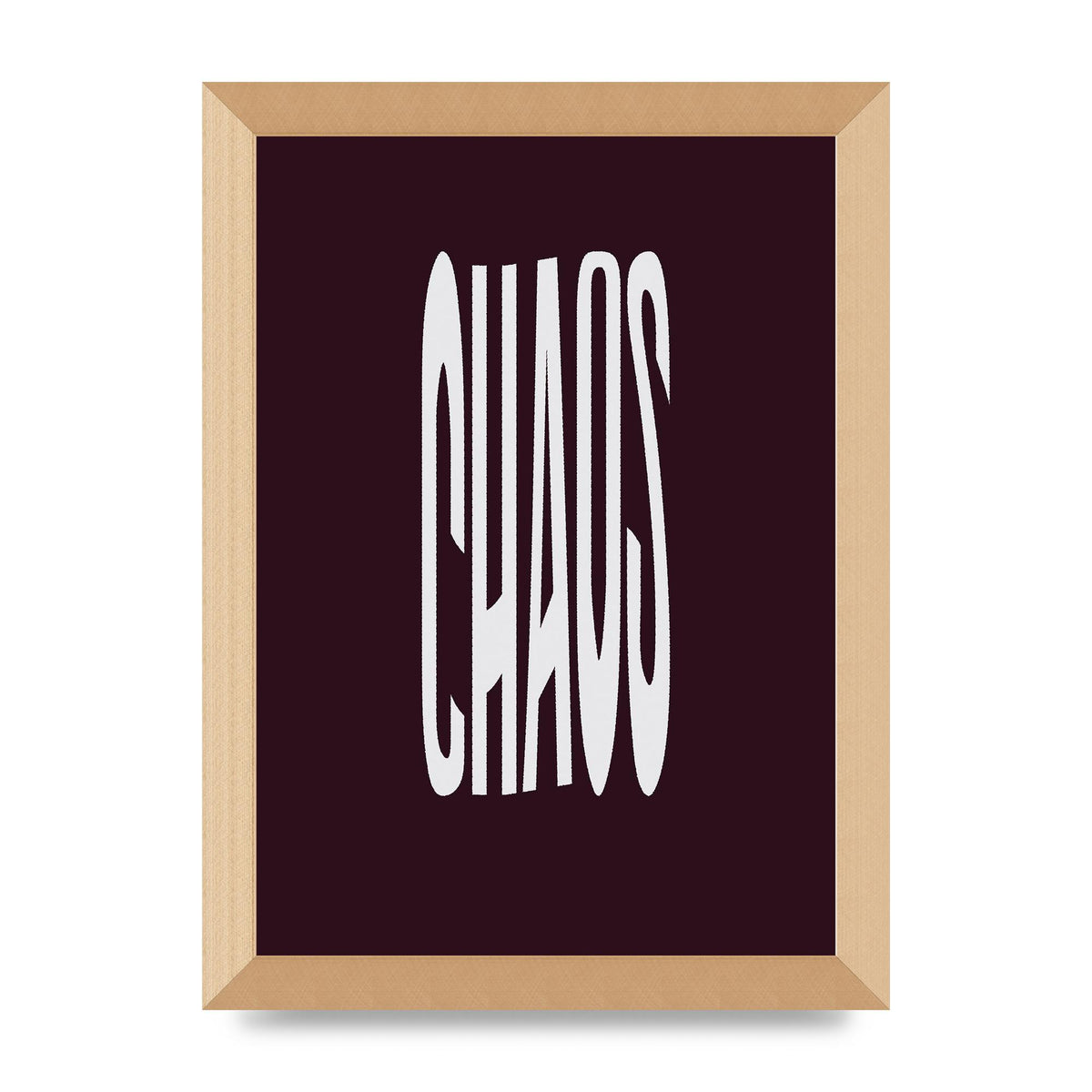 Chaos Wavy Motivational Art For The Home - A4 framed