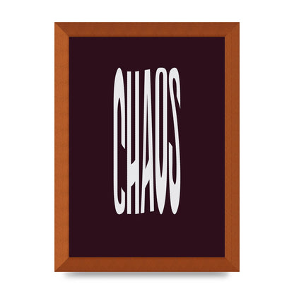 Chaos Wavy Motivational Art For The Home - A4 framed