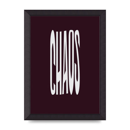Chaos Wavy Motivational Art For The Home - A4 framed