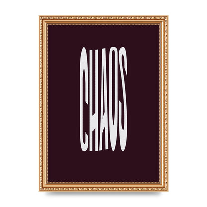 Chaos Wavy Motivational Art For The Home - A4 framed