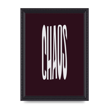 Chaos Wavy Motivational Art For The Home - A4 framed