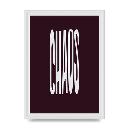 Chaos Wavy Motivational Art For The Home - A4 framed