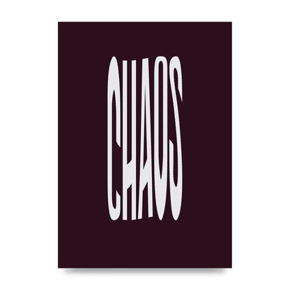 Chaos Wavy Motivational Art For The Home - unframed print