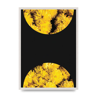 Yellow Double Disc One Art For The Home - A2 framed