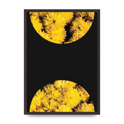 Yellow Double Disc One Art For The Home - A2 framed