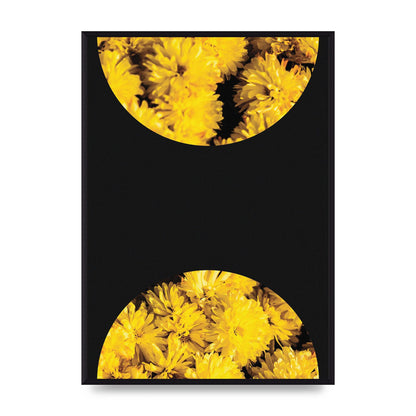 Yellow Double Disc One Art For The Home - A2 framed