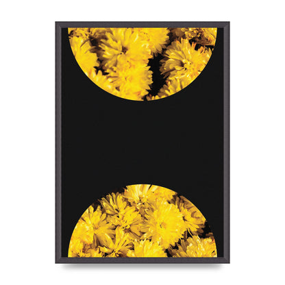 Yellow Double Disc One Art For The Home - A2 framed