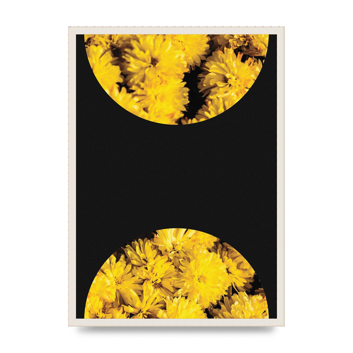 Yellow Double Disc One Art For The Home - A2 framed