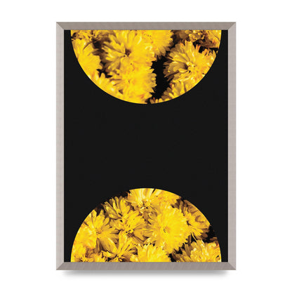 Yellow Double Disc One Art For The Home - A2 framed