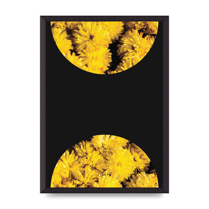 Yellow Double Disc One Art For The Home - A2 framed