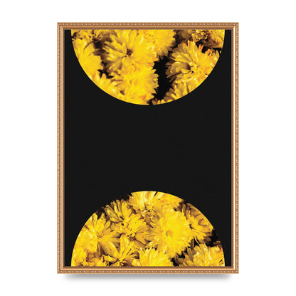Yellow Double Disc One Art For The Home - A2 framed