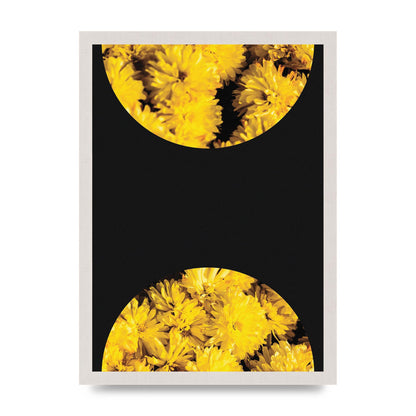 Yellow Double Disc One Art For The Home - A3 framed