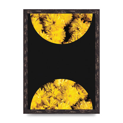 Yellow Double Disc One Art For The Home - A3 framed