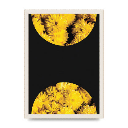 Yellow Double Disc One Art For The Home - A3 framed