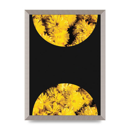 Yellow Double Disc One Art For The Home - A3 framed
