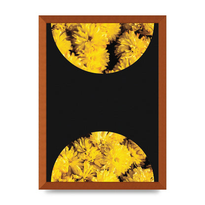 Yellow Double Disc One Art For The Home - A3 framed